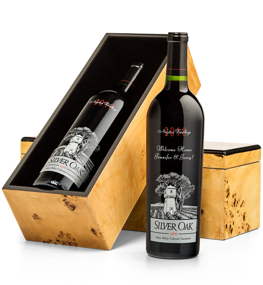 Engraved Silver Oak Napa Valley Cabernet Gift