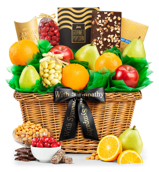 With Sympathy Five Star Premium Grade Fruit Basket