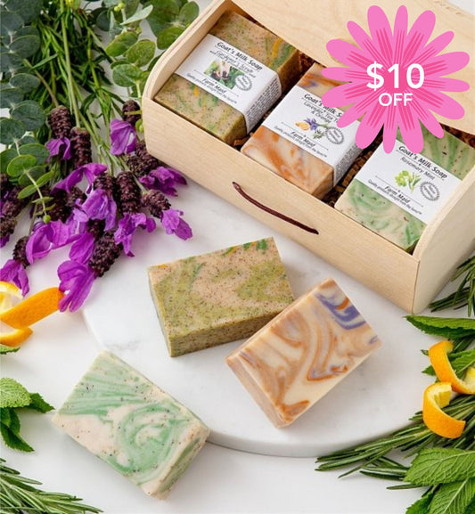 Farmer's Market Garden Goddess Goat's Milk Soap Trio