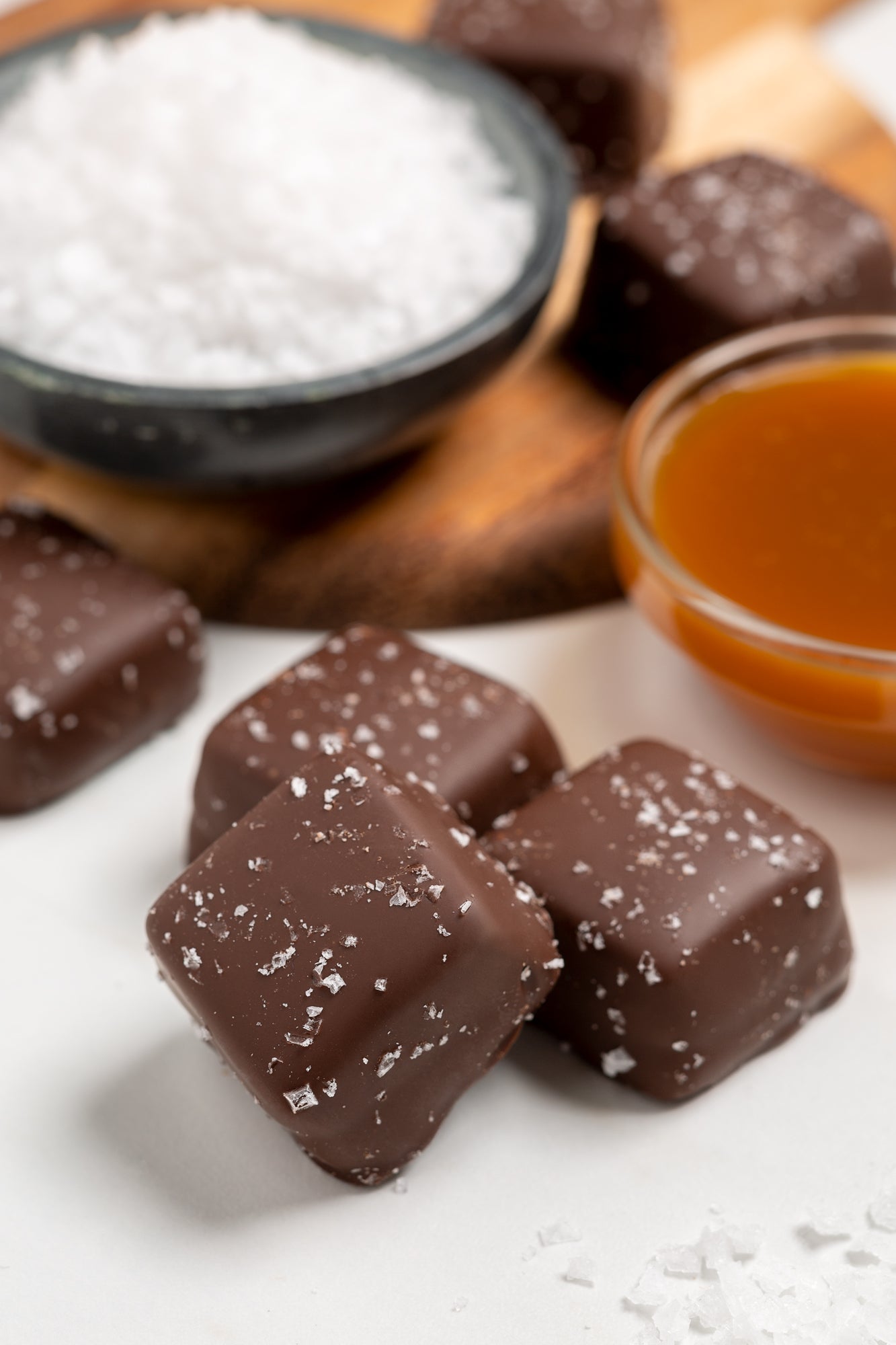 Dark Chocolate Sea Salt Caramels